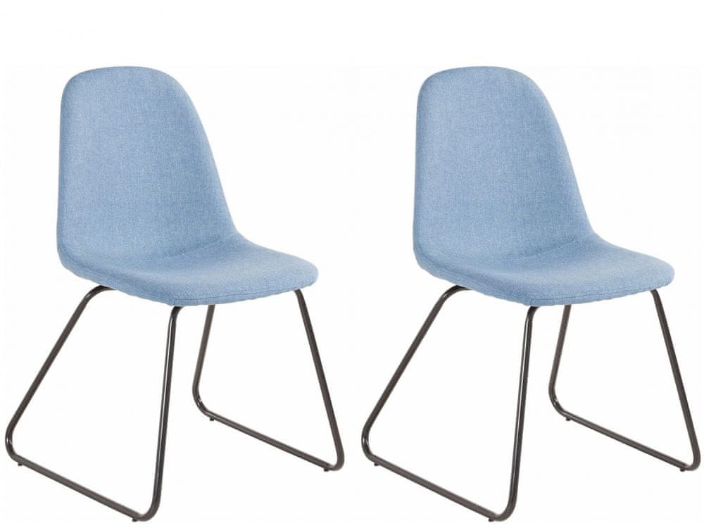 Danish Style Jedálenská stolička Colom (Súprava 2 ks), svetlomodrá